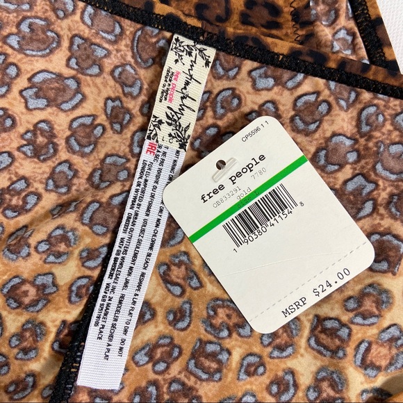 NWT Free People Leopard Sasha High Waisted Undie L - Picture 7 of 8